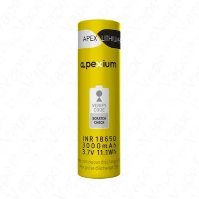 Apexium INR 18650 3000mAh Rechargeable Battery