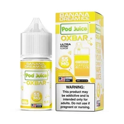 Banana Dream Ice Pod Juice x Oxbar Salt Nic E-Juice 30ml