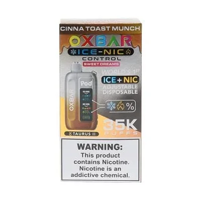 Cinna Toast Munch Oxbar x Pod Juice ICE-NIC Control 35K Disposable