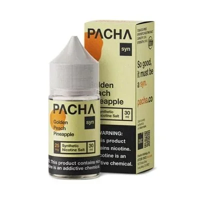 Golden Peach Pineapple Pachamama TFN Salt Nic E-Juice 30ml