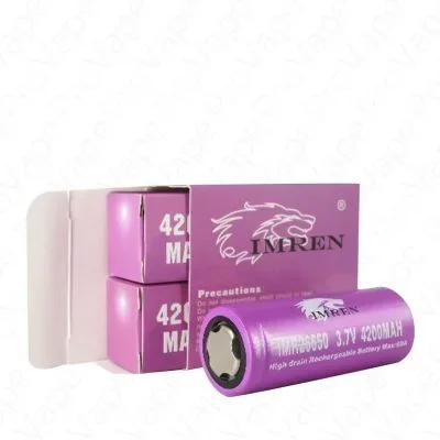 IMREN 18650 40A Purple Rechargeable Battery 2PCS