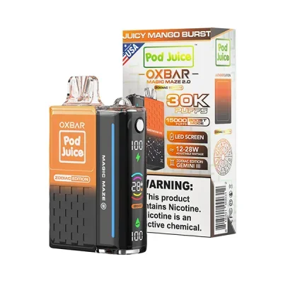 Juicy Mango Burst Pod Juice Oxbar Magic Maze 2.0 30K Puffs Disposable