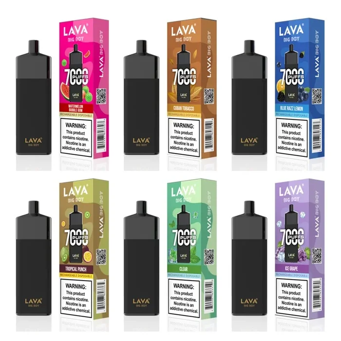 Lava Big Boy Vape usa e getta all’ingrosso 7000 soffi di lunga durata e disegno liscio
